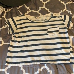 cropped striped shirt